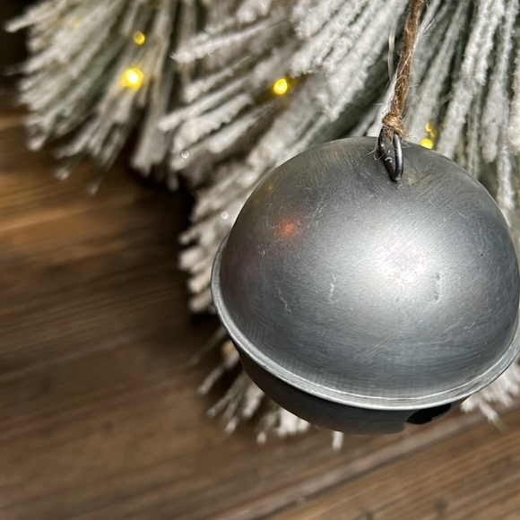 Pottery Barn Kids Rustically Charming Silver Jingle Bell Ornaments - Picture 10 of 16